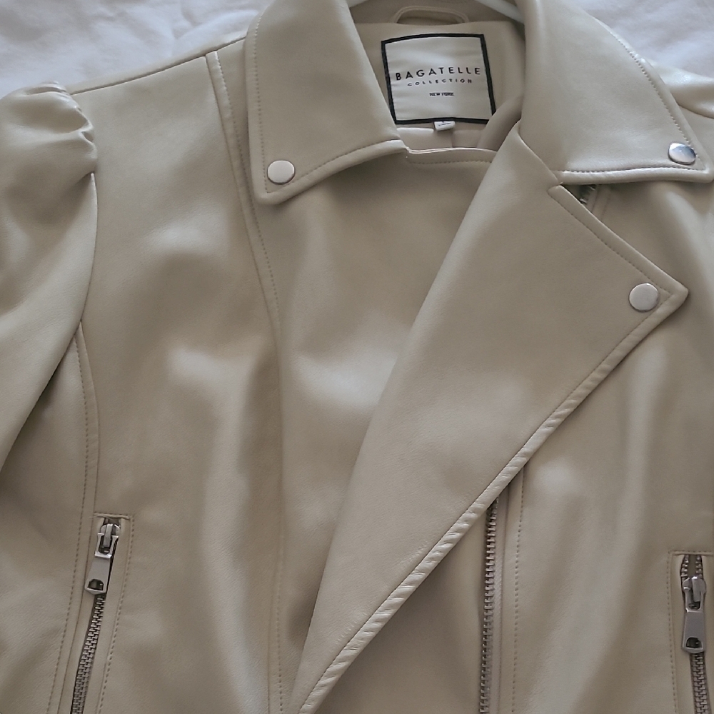 Bagatelle Cream Leather Jacket